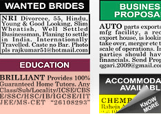 Punjabi Tribune Situation Wanted display classified rates